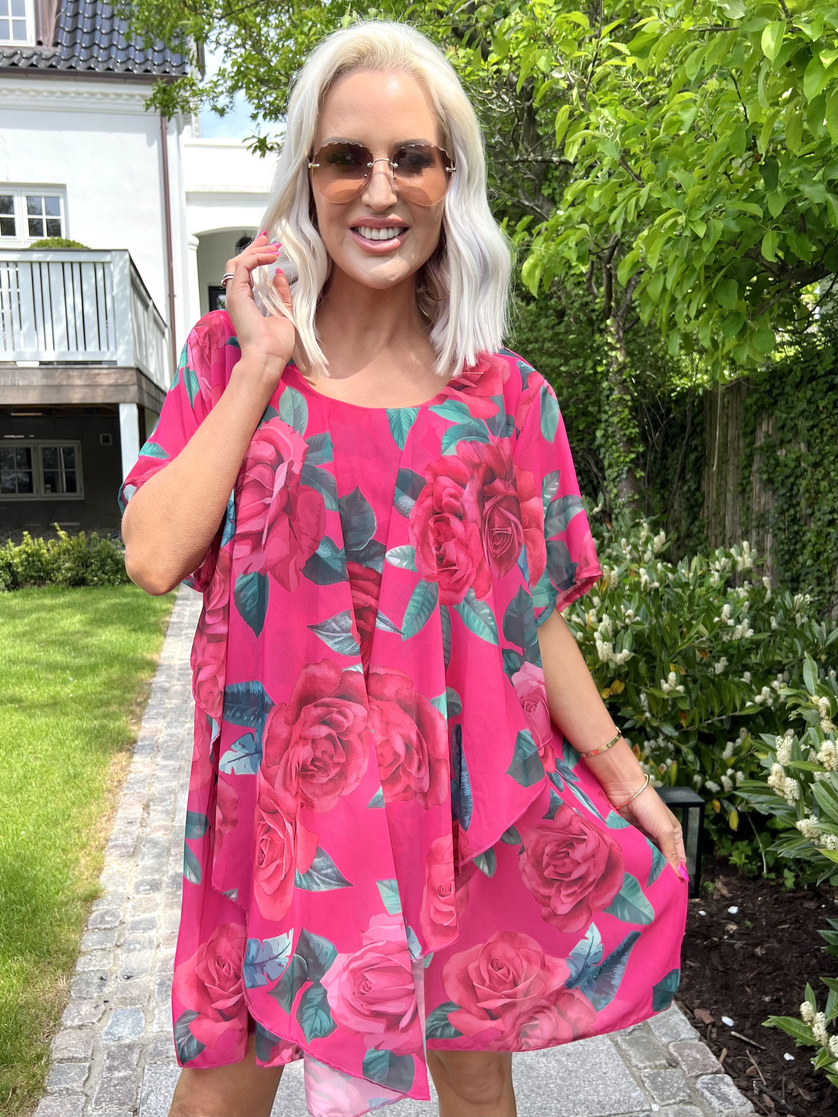 Wanda - Tunika kjole i chiffonstof